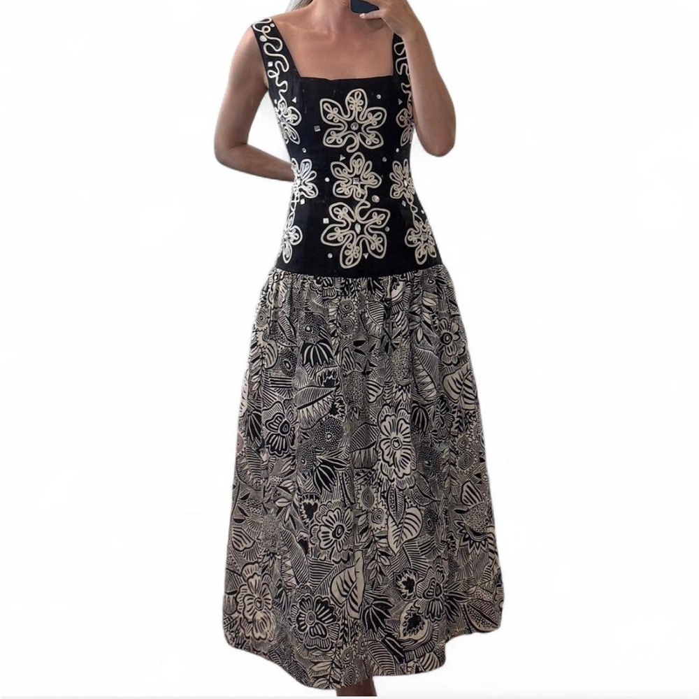 SOLD Vintage 80s drop waist dress